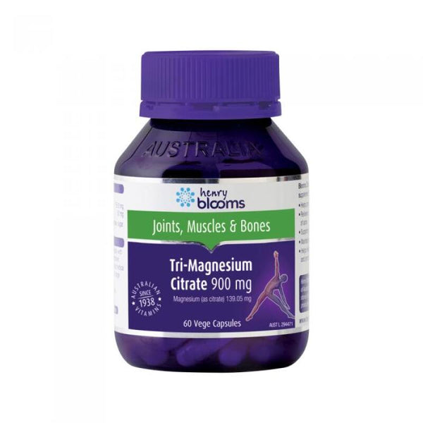 Henry Blooms Tri-Magnesium Citrate 900mg 60 Capsules