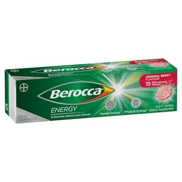 Berocca Energy Original Berry Effervescent 15 Tablets