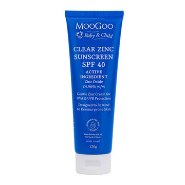 MooGoo Baby And Child Clear Zinc Sunscreen SPF40 120g