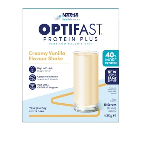 Optifast VLCD Protein Plus Shake Vanilla 63g Sachets 10