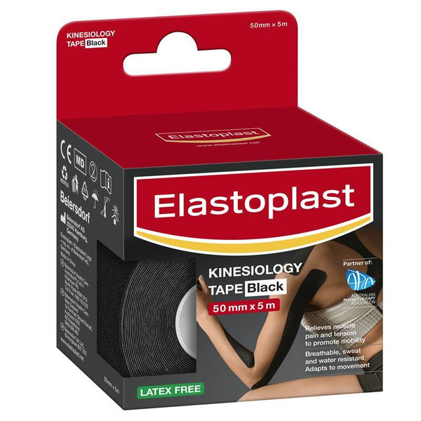 Elastoplast Kinesiology Tape Black 5cm x 5m Roll