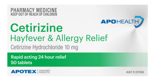 APOHealth Cetirizine 10mg Tablets 50