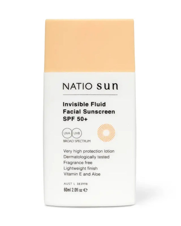 Natio Invisible Fluid Facial Sunscreen SPF 50+ 60 Ml