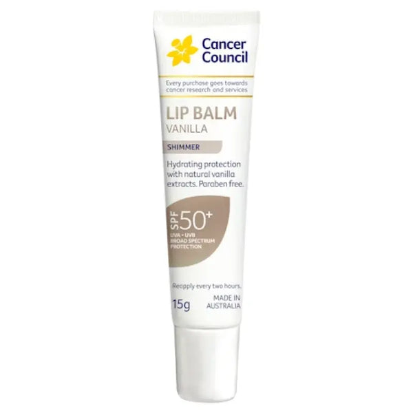 Cancer Council Lip Balm Vanilla SPF50+ 15g