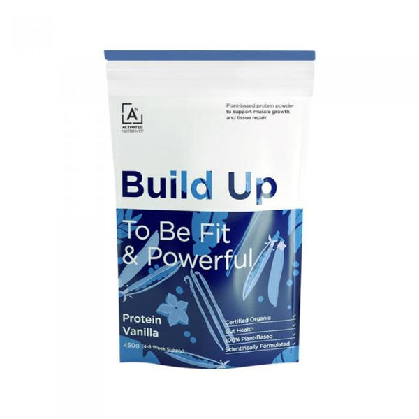 Activated Nutrients Organic Build Up Vanilla Protein 450g