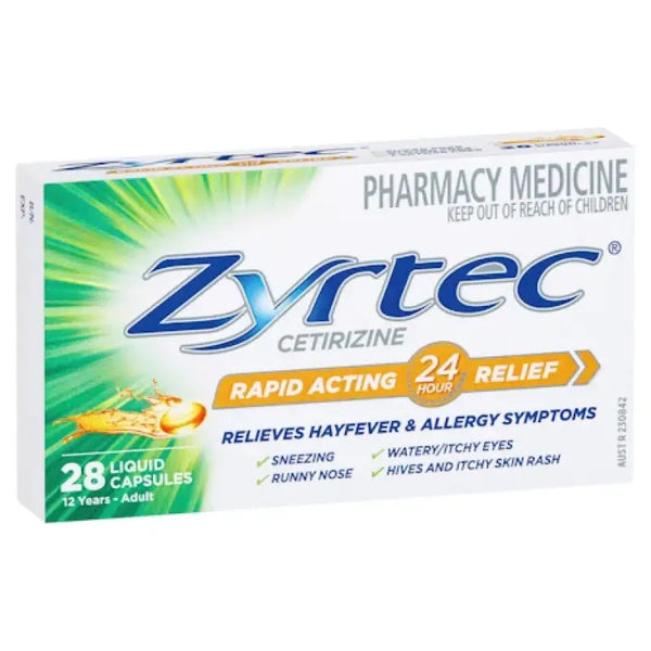 Zyrtec 10mg 28 Liquid Capsules