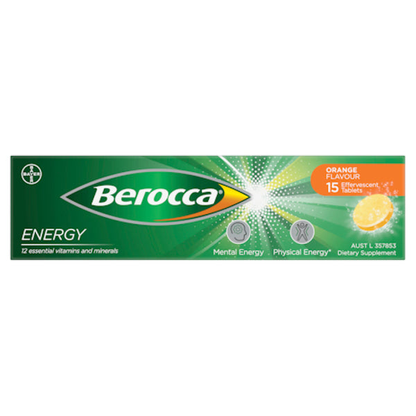 Berocca Energy Original Orange 15 Effervescent Tablets