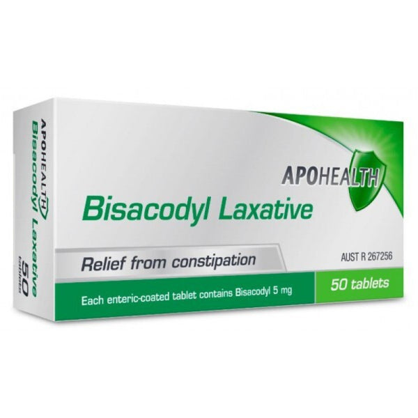 APOHealth Bisacodyl Laxative 5mg 50 Tablets