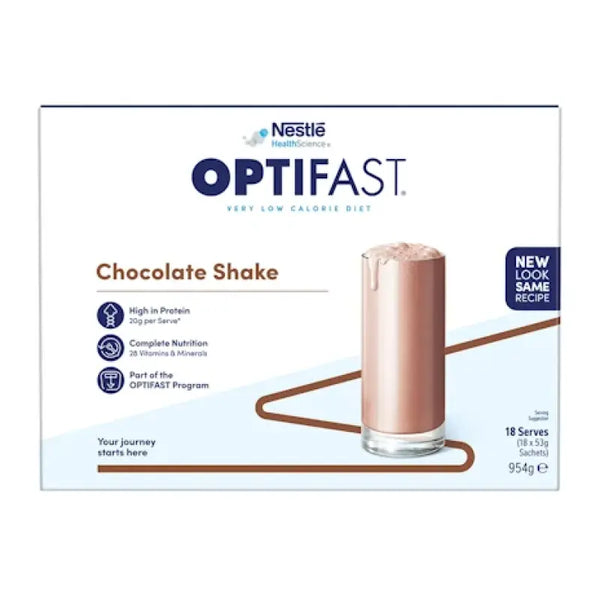 Optifast VLCD Shake Chocolate 53g Sachets 18