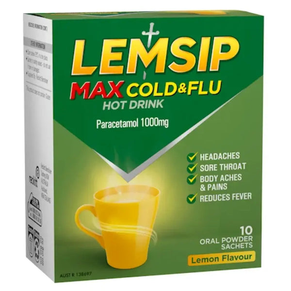 Lemsip Max Cold and Flu Multi Lemon 10pk Relief Hot Drink