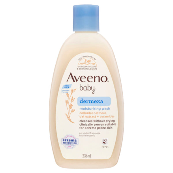 Aveeno Baby Dermexa Fragrance Free Moisturising Body Wash 236mL