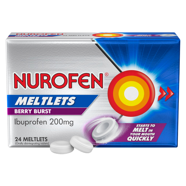 Nurofen Meltlets Berry Burst 200mg 24 Pack