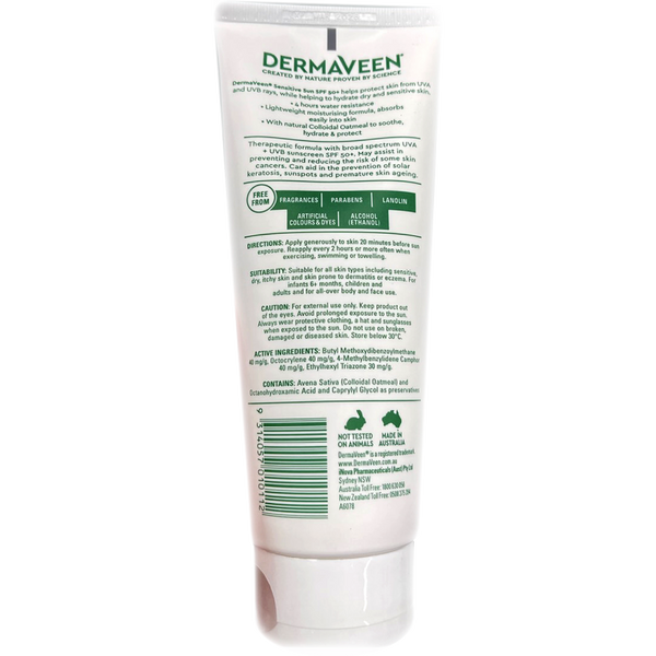 DermaVeen Revive & Protect Body Moisturiser SPF50+ 200g