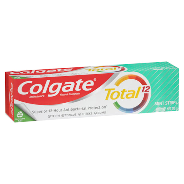 Colgate Antibacterial Toothpaste Total Mint Stripe Gel 115g