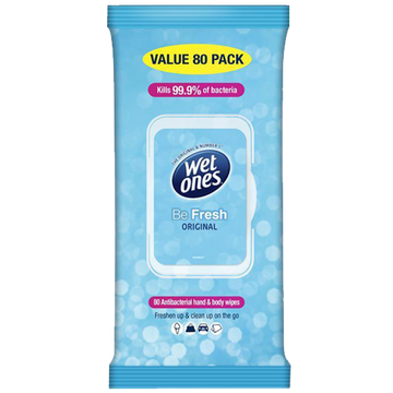 Wet Ones Be Fresh Original Wipes 80