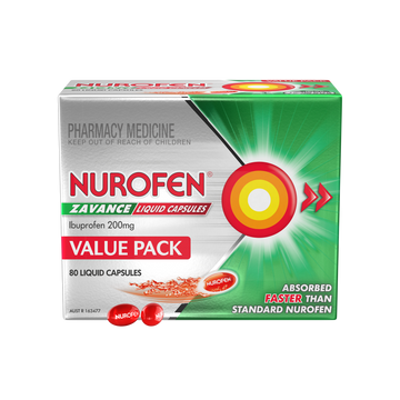 Nurofen Zavance Liquid Capsules 80 Pack
