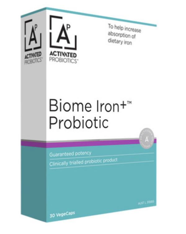 Activated Probiotics Biome Iron+ Probiotic 30 Vegetarian Capsules