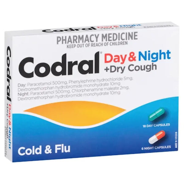 Codral PE Cold & Flu Cough 24 Capsules