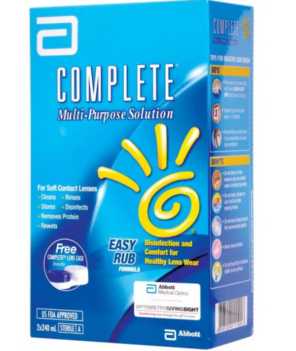 Complete Easy Rub Plus Lens Case 2 X 240mL