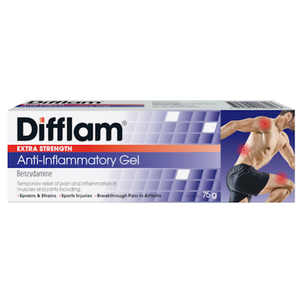 Difflam Anti Inflammatory Extra Strength Gel 5% 75g