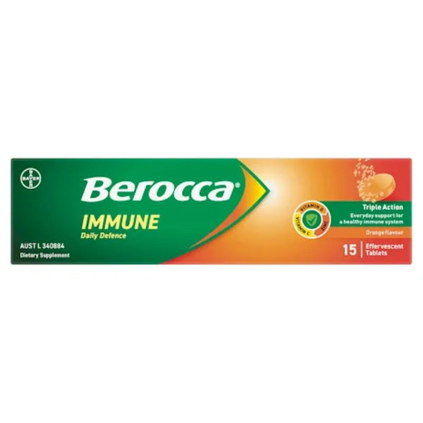 Berocca Immune Daily Defence Orange 15 Effervescent Tablets