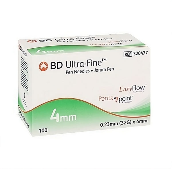 BD Ultra-Fine Pen Insulin Needles 4mm x 32G 100 Pack