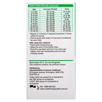 Panadol Children 5-12 Years Strawberry Flavour  200mL