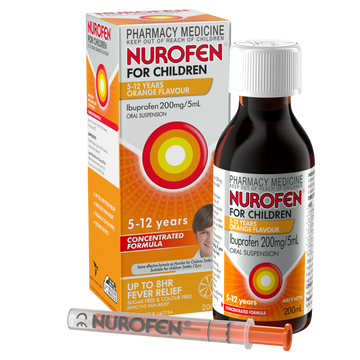 Nurofen Children 5-12 Years Orange Flavour 200mL
