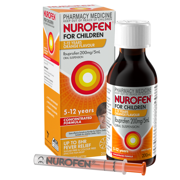 Nurofen Children 5-12 Years Orange Flavour 200mL