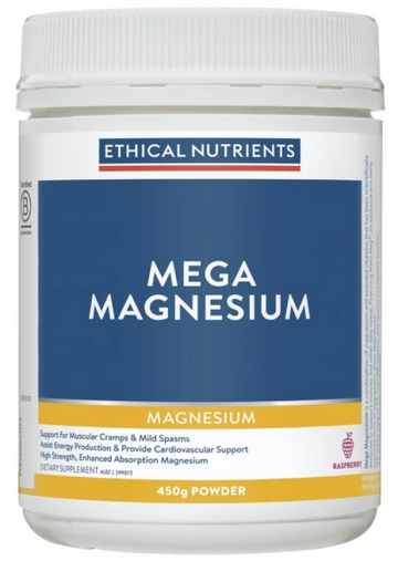 Ethical Nutrients Mega Magnesium Powder Raspberry 450g