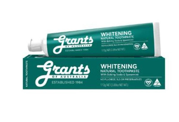 Grants Of Australia Natural Toothpaste Whitening with Baking Soda & Spearmint 110g