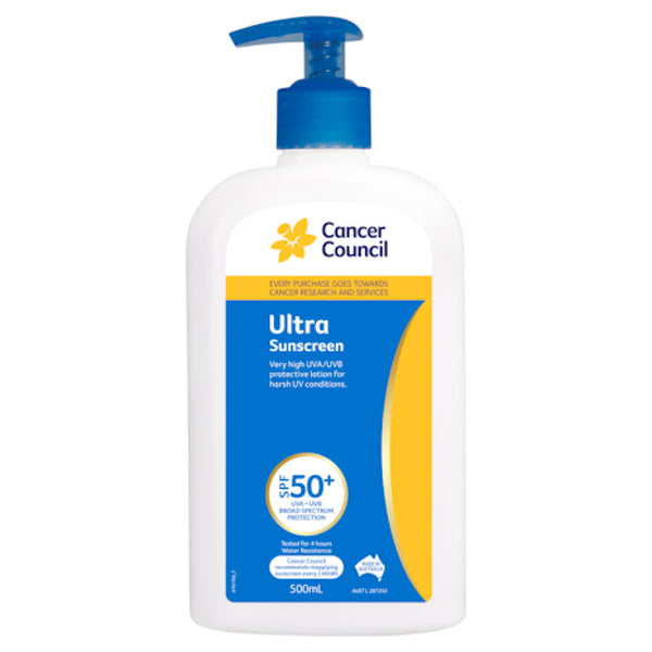 Cancer Council Ultra SPF 50+ 500mL Pump