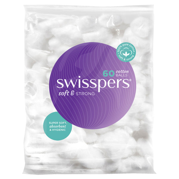 Swisspers Cotton Wool Balls 60pk