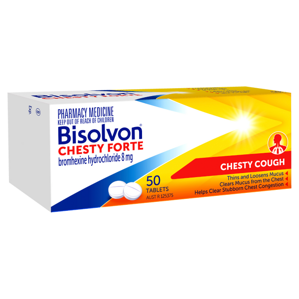 Bisolvon Chesty Forte Tablets 8mg 50
