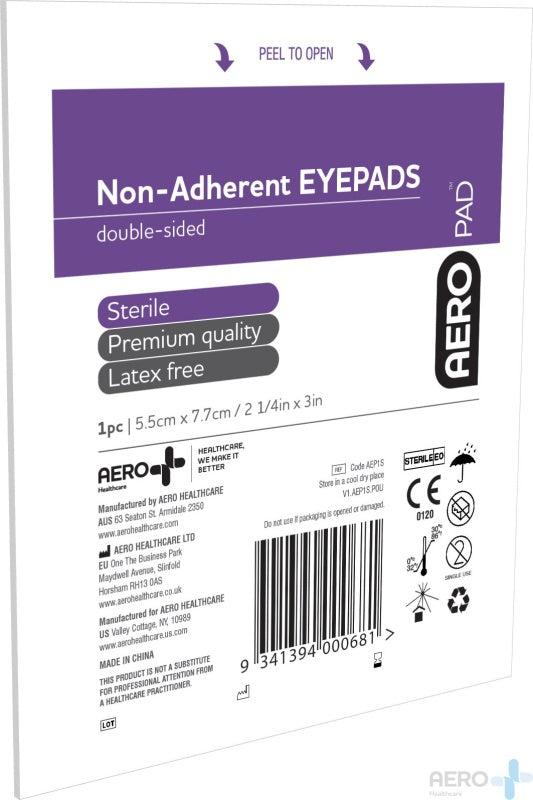 AeroPad Non-Adherent Eye Pads Single