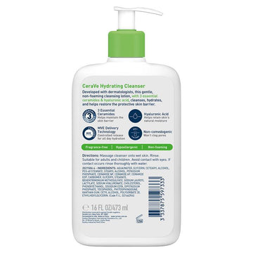 CeraVe Hydrating Cleanser For Normal to Dry Skin 473ml/16oz