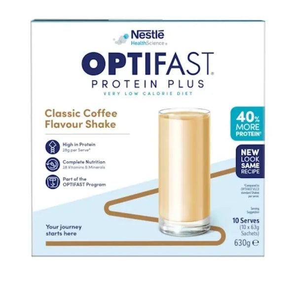 Optifast VLCD Protein Plus Shake Coffee 63g Sachets 10