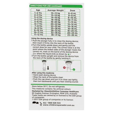 Panadol Children 1-5 Years Orange Flavour 200mL