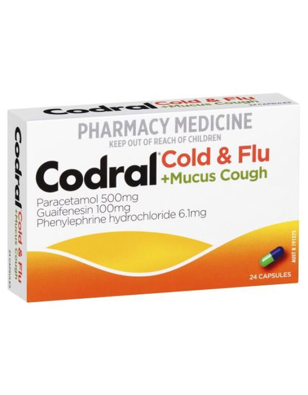 Codral Cold & Flu + Mucus Cough 24 Pack
