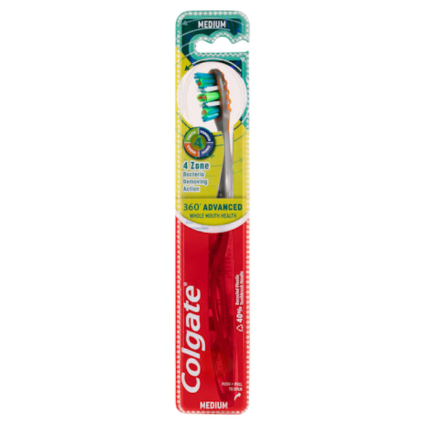 Colgate 360 Degree Advanced Active Plaque Removal Toothbrush Medium