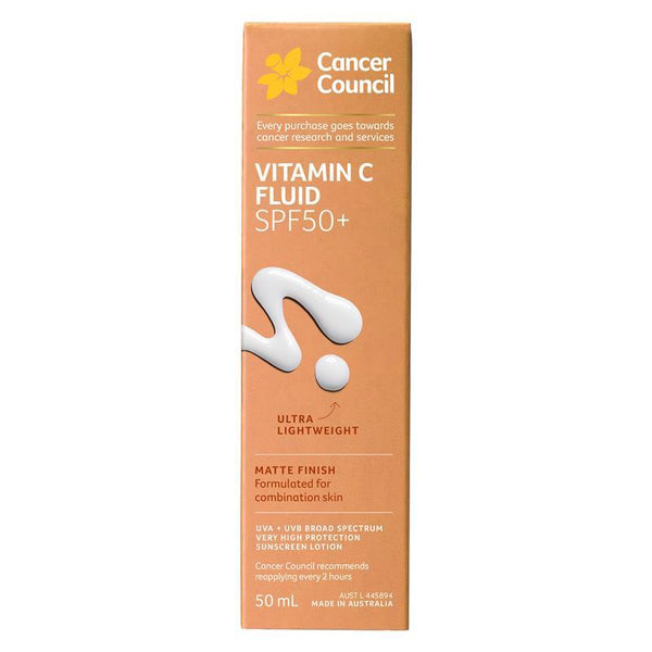 Cancer Council SPF50+ Vitamin C Fluid 50ml