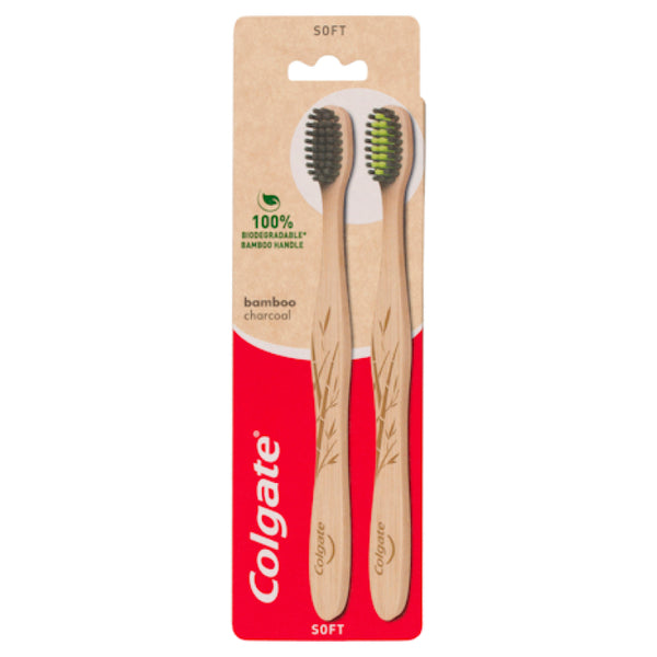 Colgate T/B Bamboo Charcoal Soft 2Pk