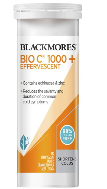 Blackmores Bio C 1000 Echinacea + Zinc 10 Effervescent Tablets