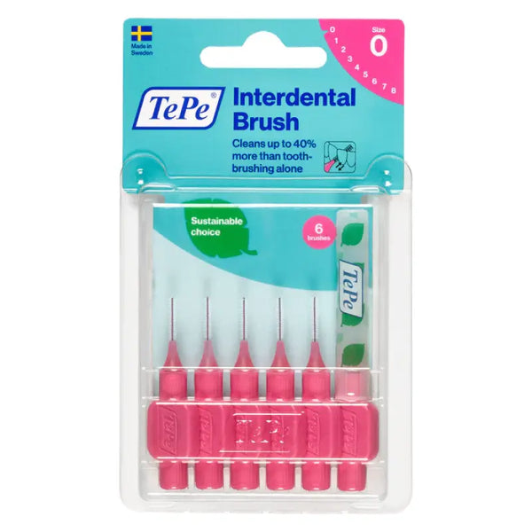 TePe Interdental Brushes Pink Original size 0 6 Pack