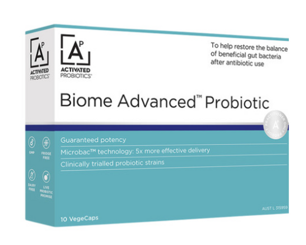 Activated Probiotics Biome Advanced Probiotic 10  Vegetarian Capsules