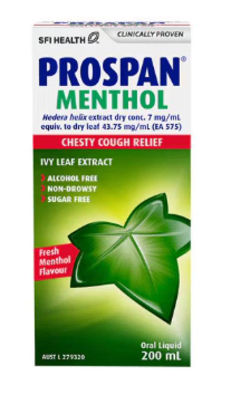 SFI Health Prospan Menthol Chesty Cough Relief Oral Liquid 200ml