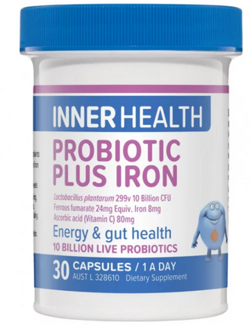 Inner Health Probiotic Plus Iron 30 Capsules