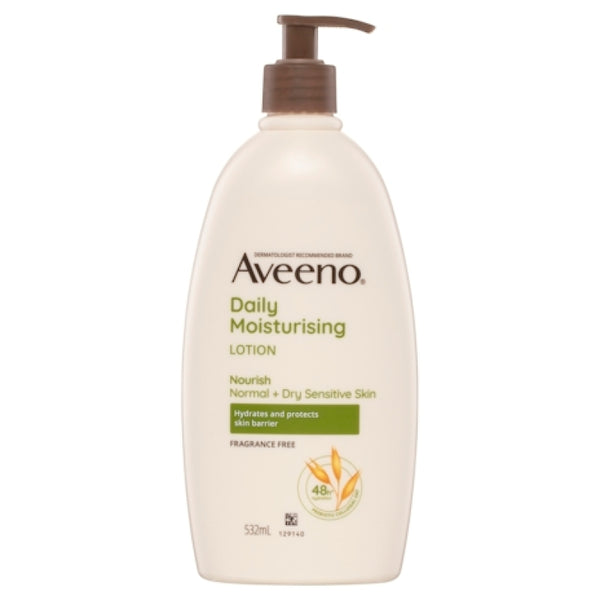 Aveeno Daily Moisturising Fragrance Free Body Lotion 532mL