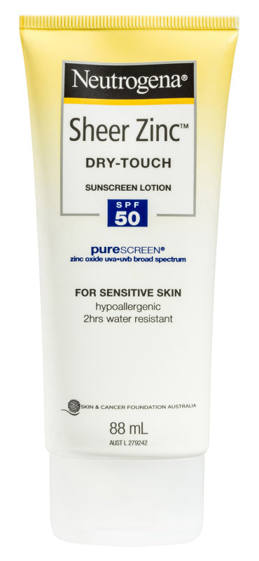 Neutrogena Sheer Zinc Dry-Touch Sunscreen Lotion SPF 50