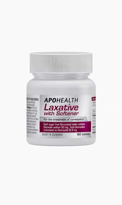 APOHealth Laxative with Softener 50mg 90 Tablets